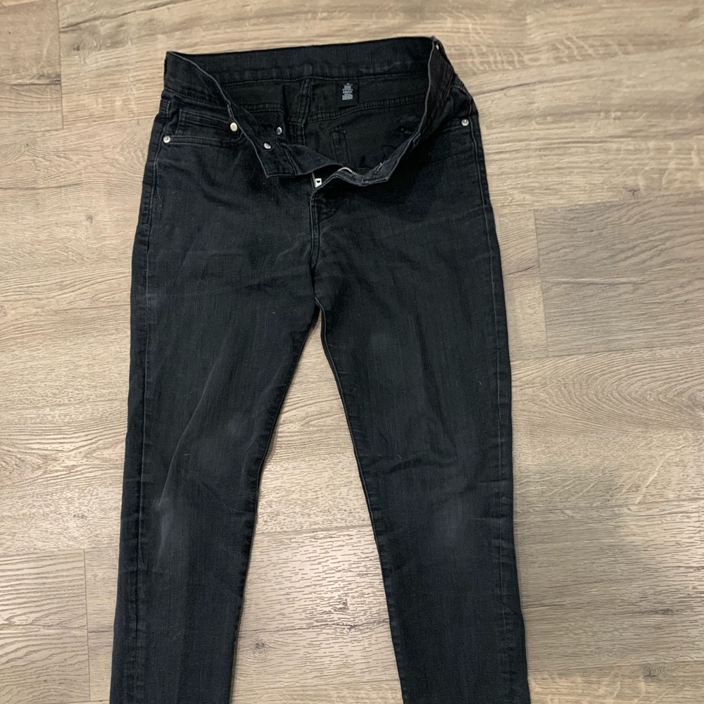 H&M black &denim. Skinny coupe moulante